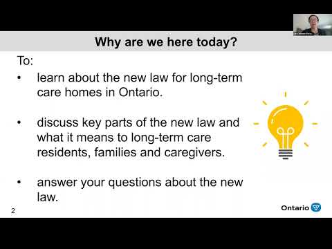 An Overview of the Fixing Long-Term Care Act, 2021 A Webinar for Residents, Families and Caregivers