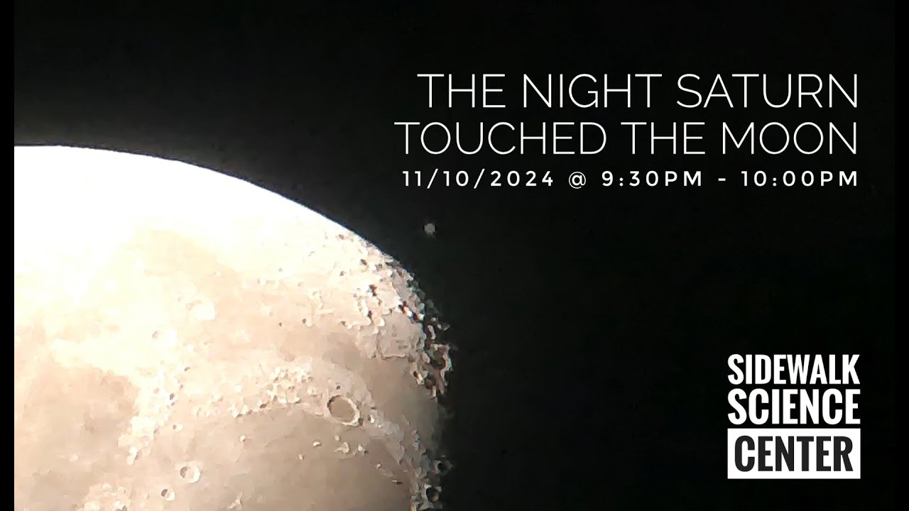 Saturn touches the Moon - view from downtown St. Pete FL