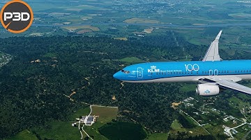 [P3D V5.1] Amsterdam to Lyon ✈ PMDG 737 ✈ Go-Around!
