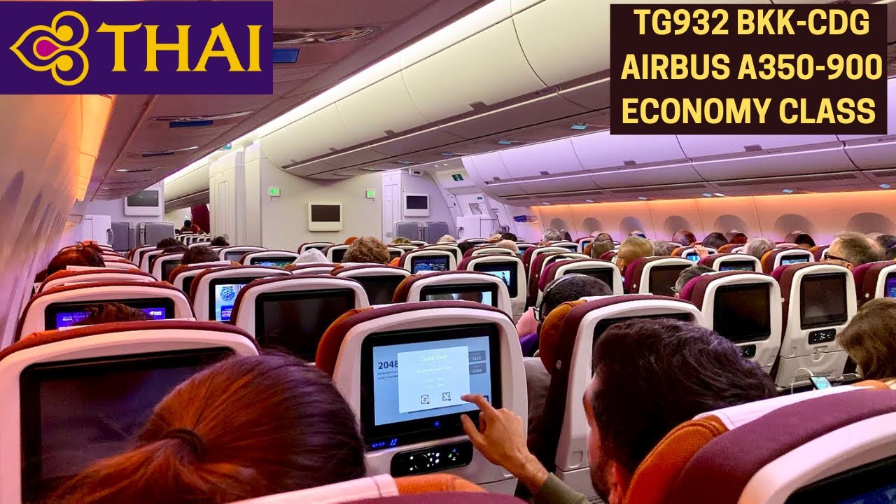 THAI AIRWAYS TG932 Bangkok BKK ✈ Paris CDG (Airbus A350-900 Economy Class) Flight Report #41