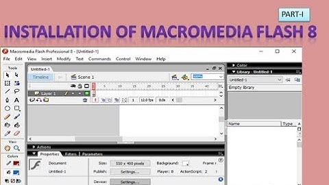 Installation of Macromedia flash 8, part-1