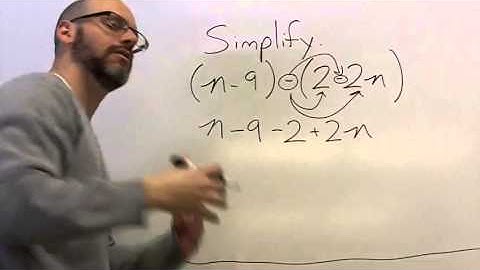 Distributing a negative sign