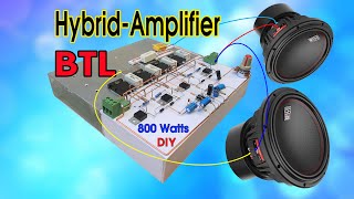 Diy Heavy Bass Powerful Hybrid Amplifier BTL, C5200, and A1943 Transistor by Share Tech Creative 10,586 views 1 year ago 10 minutes, 49 seconds