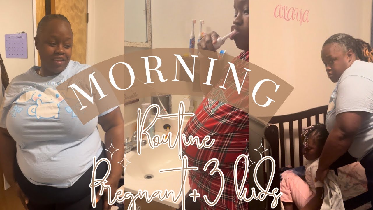 10 weeks pregnant + 3 kids| #morningroutine #autismawareness #toddlers #pregnancy #fyp 