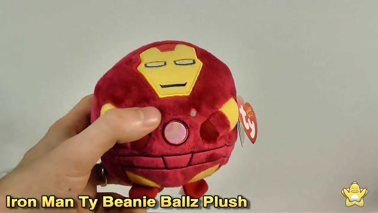 ty beanie ballz iron man plush