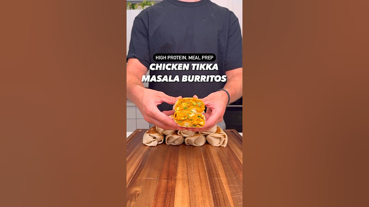 Macro-Friendly, High Protein Chicken Tikka Masala Burritos #shorts