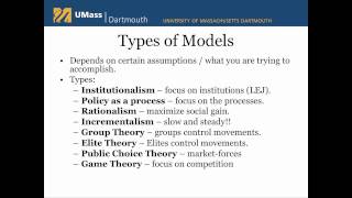 Public Policy Models