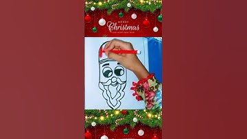 How to draw Santa🎅 with Number 100#Merry christmas#shorts #ytshort