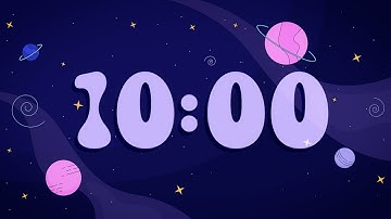 10 Minute Timer Countdown | Relaxing Outer Space Ambience Study Timer