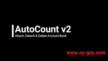 AutoCount Accounting How to Attach, Detach & Delete by CY-GRP.com