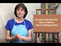 Furniture Painting Back to Basics - Quick Tips for Applying Paint