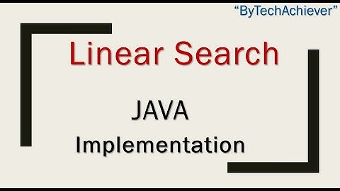Linear Searching| Data Structure| Java implementation| In Hindi