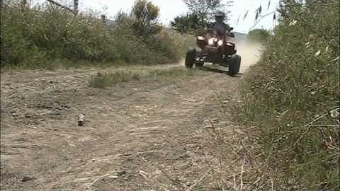 Speed and dust while quadding with Polaris Predator 500