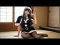 黒スト好きなら必ずハマる黒サンタのコスプレした若妻の黒パンスト