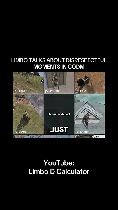Limbo talks about the most disrespectful moments in codm #funny #codm
