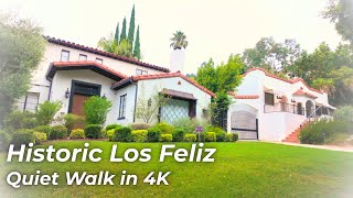 Quiet Morning Walk in Charming Los Feliz, Los Angeles, California | Spanish Colonial Revival Homes
