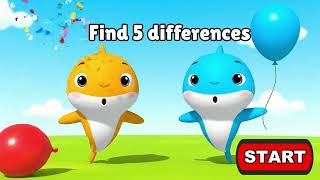 Find All 5 Differences! Can You Beat This Baby Shark Puzzle? | Spot The Difference Game screenshot 5
