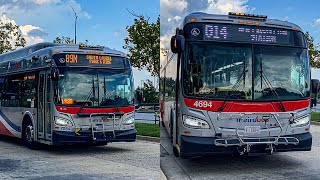 WMATA 2011 New Flyer XDE40 7054 & 2022 New Flyer XD40 4694 on Routes 89M and G14