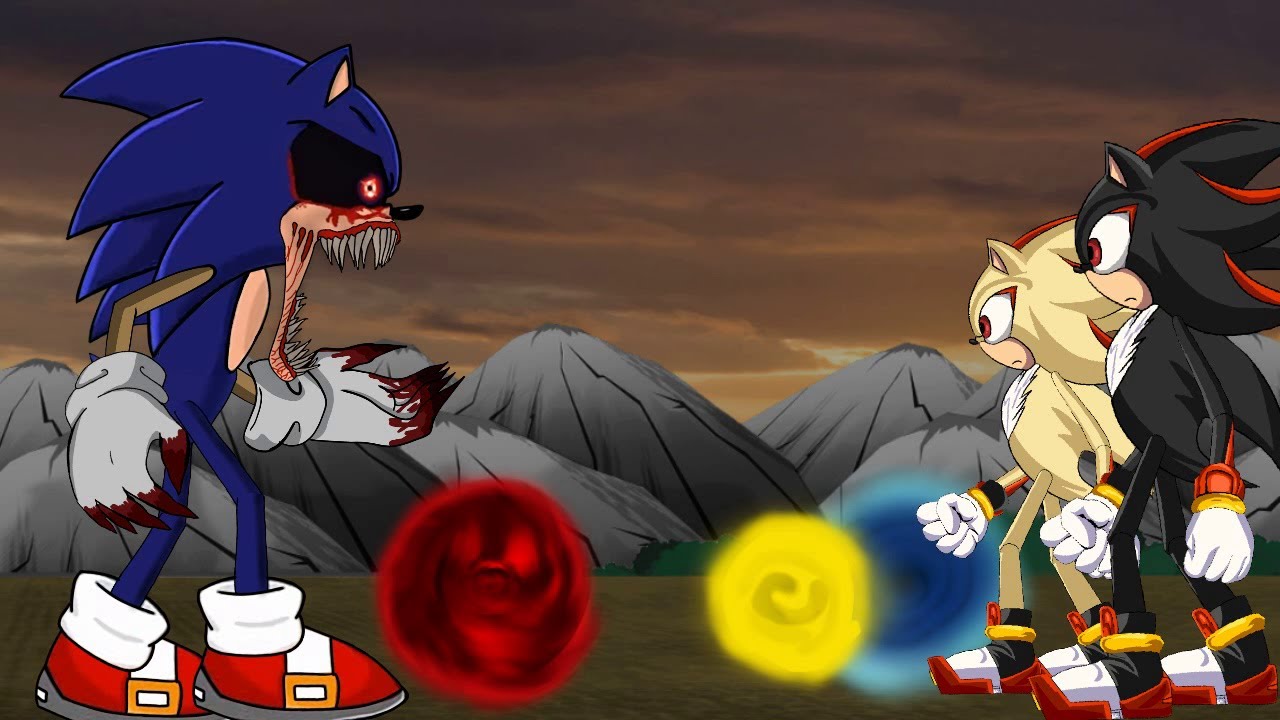 Sonic exe vs sonic tapes,yellow,shadow.animation.dc2 - YouTube