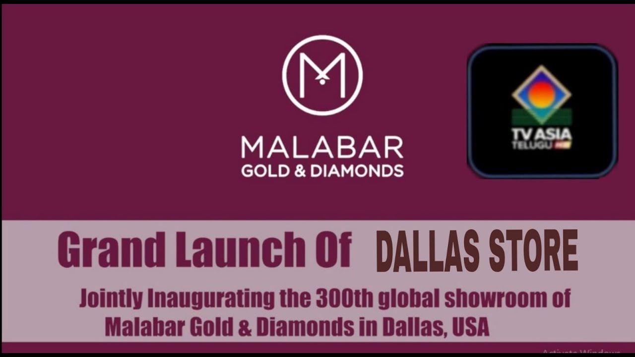 MALABAR GOLD & DIAMONDS IN DALLAS USA MALABAR 300th BRANCH AT DALLAS