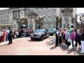 Queen Elizabeth 2 is leaving Buckingham Palace in her Bentley