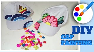 DIY Cap Painting ।। How To Paint On Plain Caps At Home ।। Baseball Cap Painting.