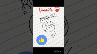 Ronaldo name logo ❤️🩹🔥 #like #drawing #subscribe #art #viral #yt #shorts ❤️🩹