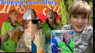 Kylie Kelce passionately singing 'Love Story' with Jason at Beach bash 2024