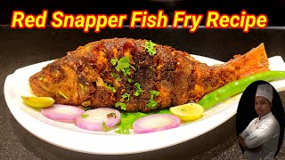 Red Snapper Fish Fry Recipe| Crispy Red Snapper Fried Fish | Indian style Red Snapper fish Fry.