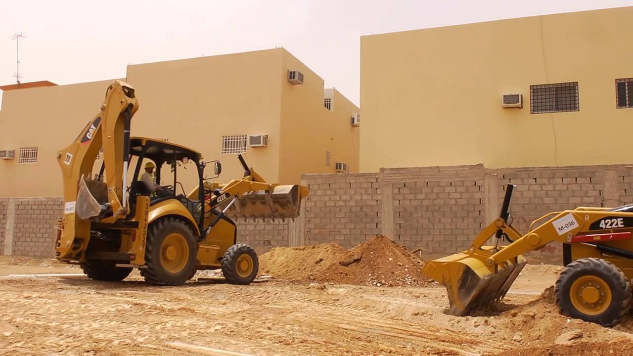 Cat® Backhoe Loader 422E Rental for Ground Preparation - YouTube