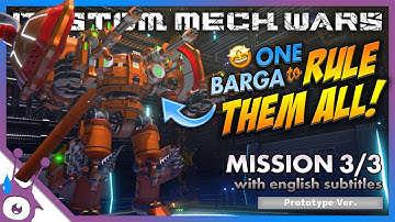 CUSTOM MECH WARS: Prototype Ver. • Mission 3 (English Subtitles) Airport Defense • BARGA GX • Hard