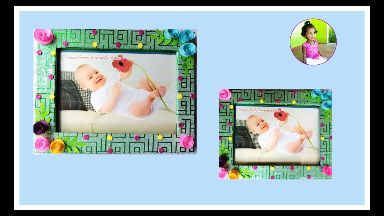 DIY Paper Photo Frame Making Easy Tutorial / How to make a Unique Photo Frame at home / Make Photo