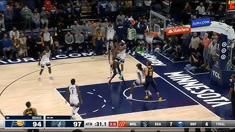 Josh Okogie With The Superhuman Block To Save The Game In Clutch!😎 | Timberwolves vs Pacers