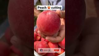 Juicy Peach Cutting In The Farm