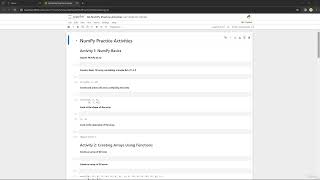 42  NumPy Practice Activities Overview