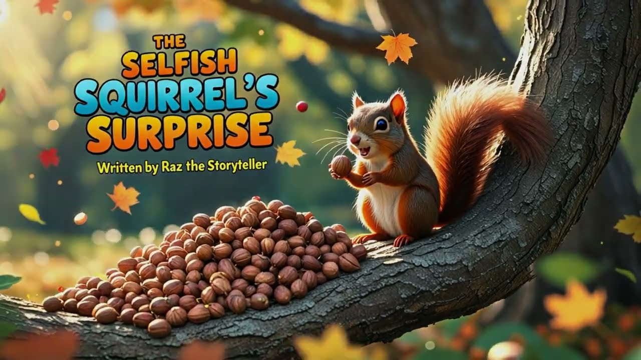 The Selfish Squirrel's Surprise ⭐ A Rhyming Story About Sharing  by Raz the Storyteller