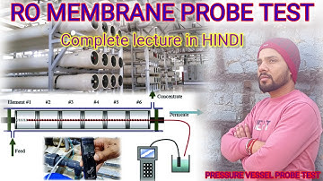 RO membrane probe test | Pressure vessel Probe testing