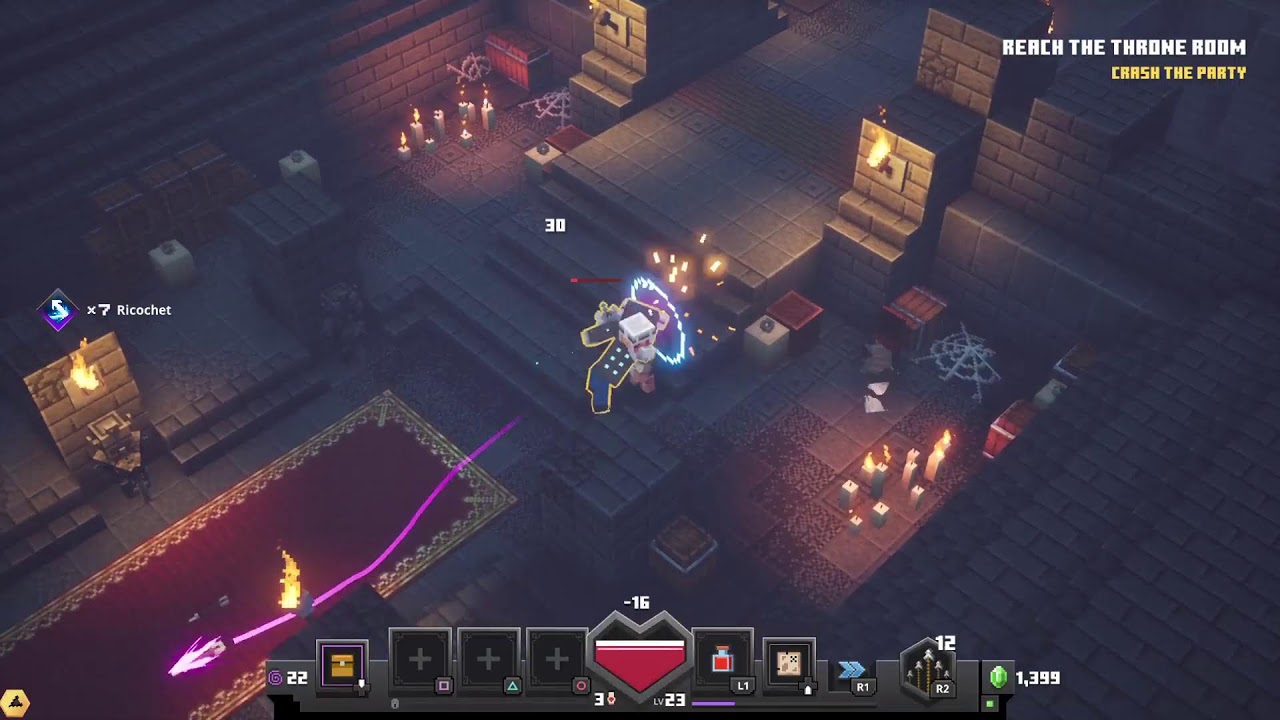 Minecraft dungeon no melee weapons rules in description