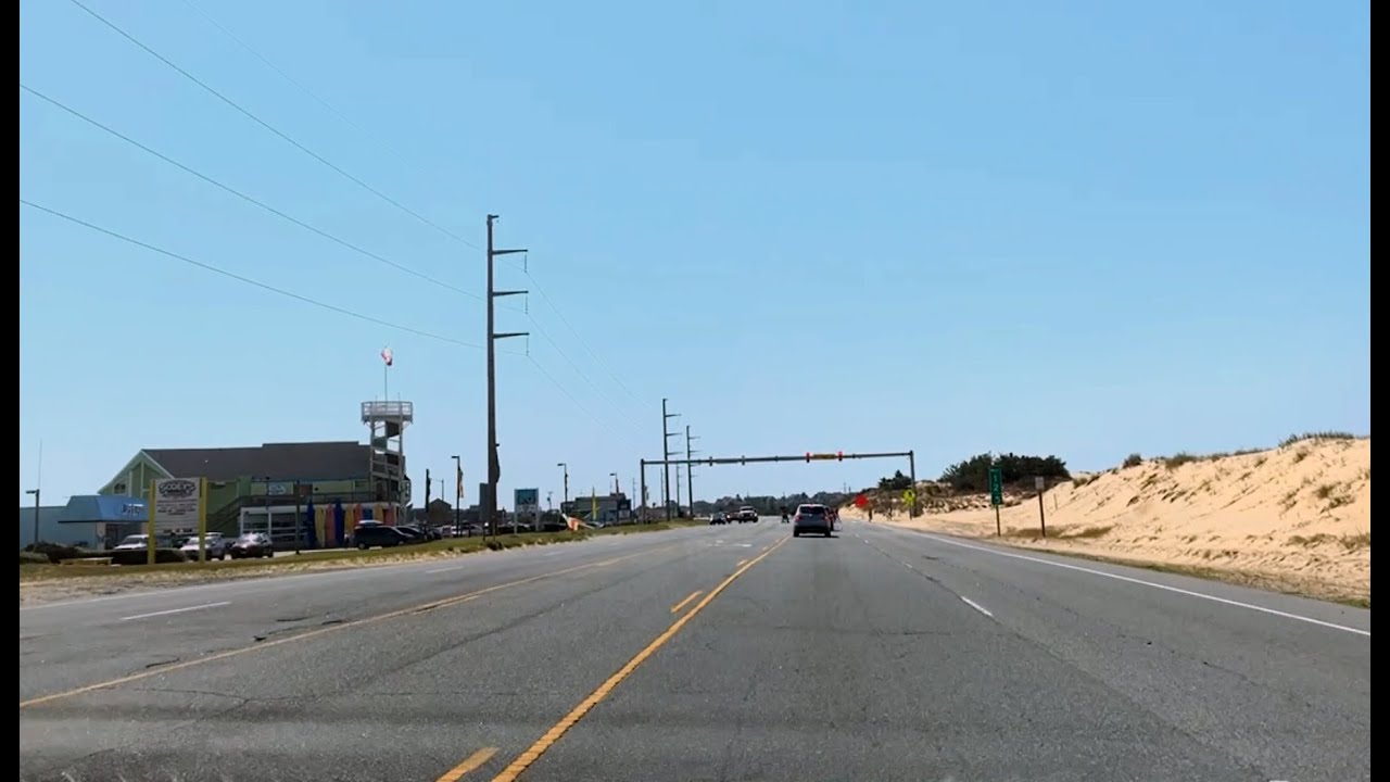 Driving 158 East from Kill Devil Hills to Nags Head NC