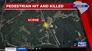 Coroner: Pedestrian hit, killed by vehicle in Cherokee County
