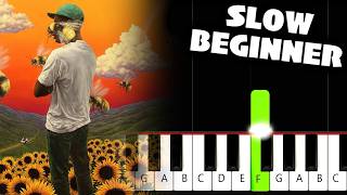 Tyler, The Creator - See You Again Ft. Kali Uchis - Slow Beginner Piano Tutorial