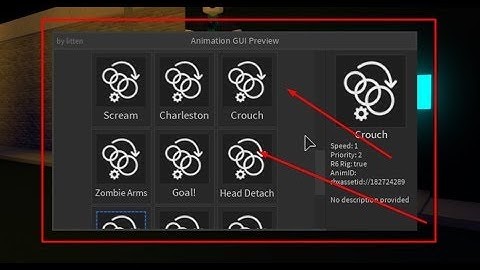 ROBLOX Animation GUI Work With R6 Games (WORKING)