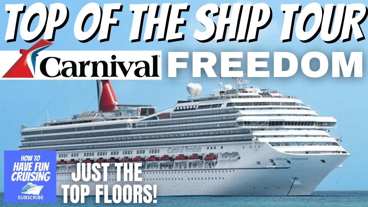 Carnival Freedom Cruise Ship Top Deck Tour | Full Walkthrough in 4K