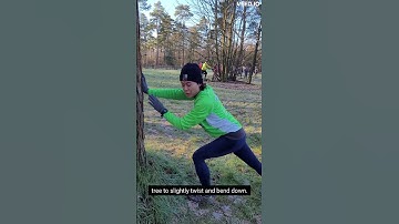 Post run stretch for IT band (ileotibial band) and TFL (tensor fasciae latae)