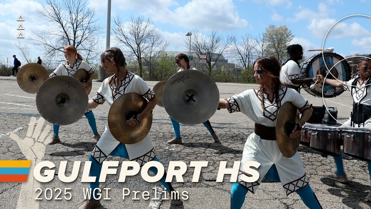 Gulfport High School Cymbal Line 2025 / WGI Prelims / In the Lot with Seavine