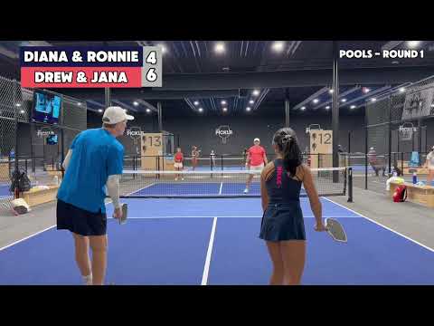 4.5 | THIS GUY HAD 2 FOREHANDS! | Mom/Son vs Ronnie/Me | Split Age Mixed Dubs | Pool Play Round 1