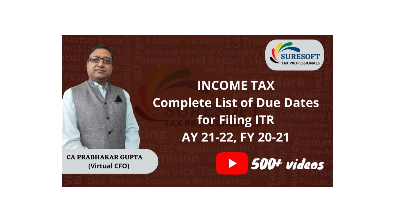 Complete List Due date Update of Tax Return Filing for