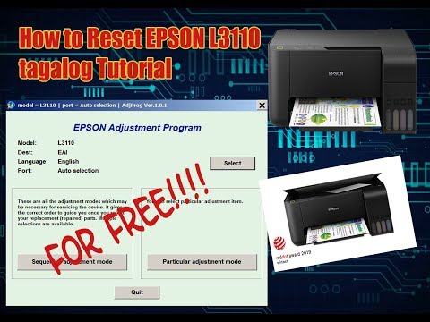 How To Reset Epson L3110 (Tagalog) | Foci