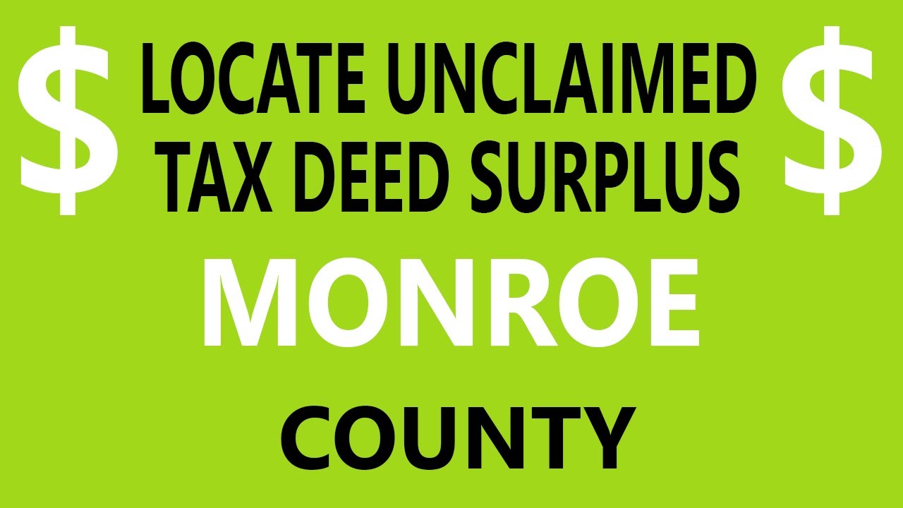 Locate Monroe County Tax Deed Surplus Records Florida Overbids YouTube