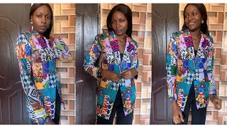 How To Draft A Notched Collar Blazer Jacket/ Beginner Friendly Tutorial #sustainability #diy #fyp